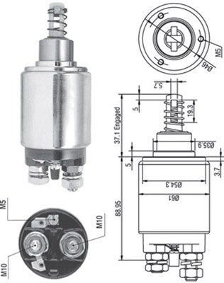 MAGNETI MARELLI Magneettikytkin, käynnistin 940113050179